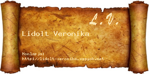 Lidolt Veronika névjegykártya